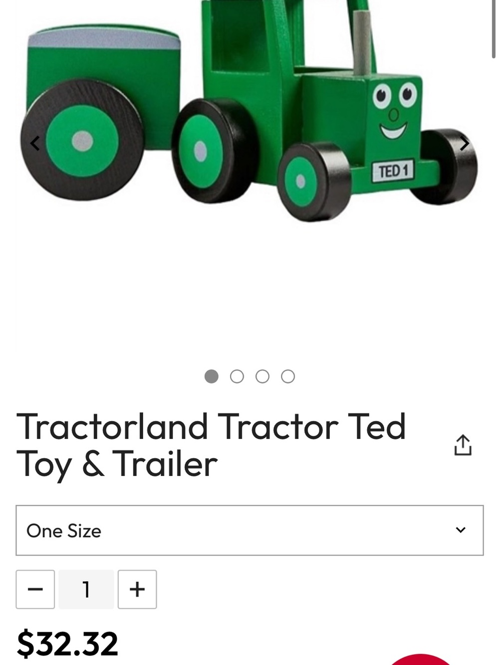 Tractor Ted Toy & Trailer - Green